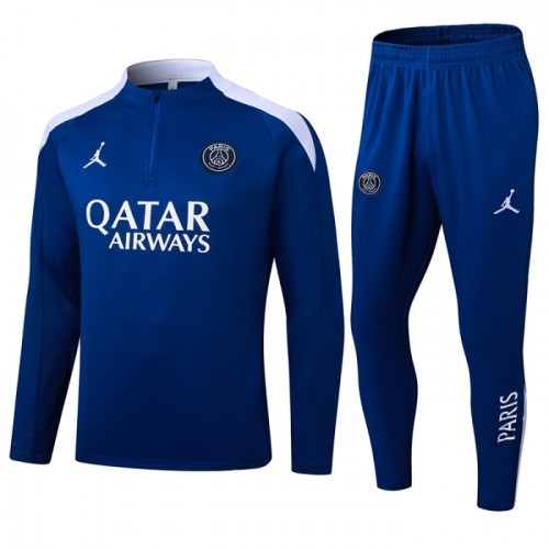 Paris Saint-Germain Sweat d'Entraînement Quarter-Zip 2024-25 Bleue Paris Saint-Germain Sweat d'Entraînement Quarter-Zip 2024-25 Bleue